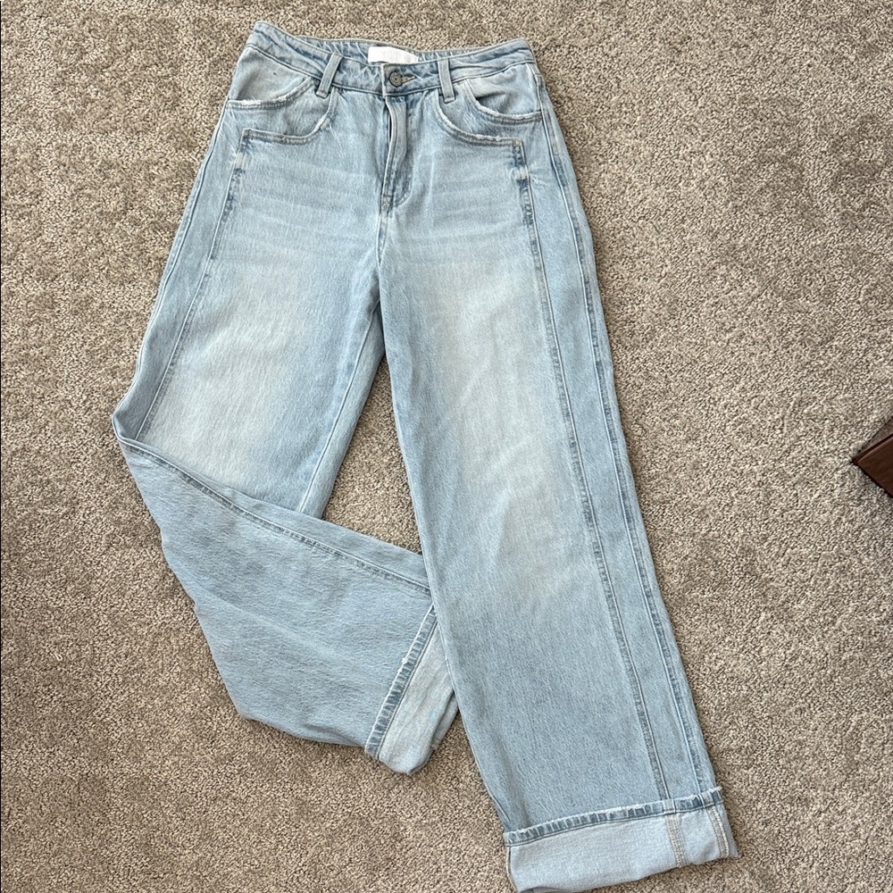 Vervet Light Blue wash  Women's Flare Jeans high rise